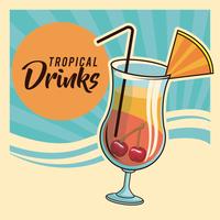 poster di cocktail tropicale vettore