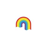 modello di illustrazione di progettazione logo icona arcobaleno vettore