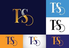 lettera iniziale ts logo design vettoriale. simbolo grafico dell'alfabeto per l'identità aziendale vettore