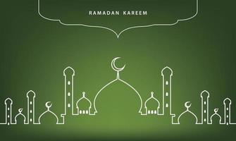 realistico ramadan kareem piatto eid al-fitr illustrazione mubarak carta da parati hari raya aidilfitri vettore