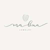 malina - modello di logo di calligrafia lampone per gioielleria, cottura al forno, cucina, abbigliamento, moda, ecc. disegno vettoriale di bacche, illustrazione di frutta in linea.