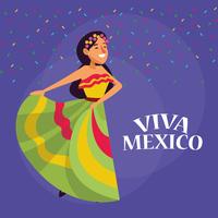 Cartoni animati Viva Mexico vettore