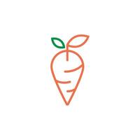 modello di design piatto logo icona carota vettore