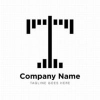 logo design con lettera t e combinazione di aereo. buono per l'identità aziendale o di marca vettore