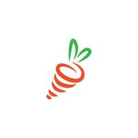 modello di design piatto logo icona carota vettore