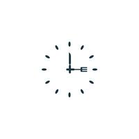 modello di progettazione del logo dell'icona dell'ora dell'orologio vettore