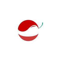 peperoncino, peperoncino rosso icona logo design illustrazione vettore