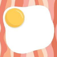 salmone e uovo quadrato vettore