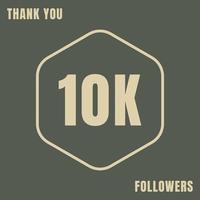 grazie ai social media 10.000 follower modello vettore