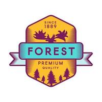modello di logo di colore della foresta vettore