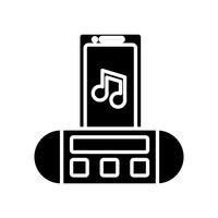 icona dell&#39;altoparlante audio portatile vettore