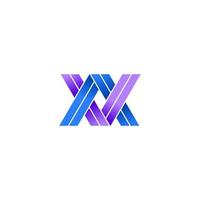 lettera av, va, xx logo. disegno vettoriale. vettore
