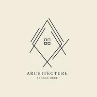 design semplice del logo della società di architettura creativa vettore