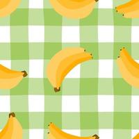 senza cuciture con le banane. sfondo senza soluzione di continuità. modello di carta da imballaggio. modelli per la decorazione. vettore di frutta. illustrazione.