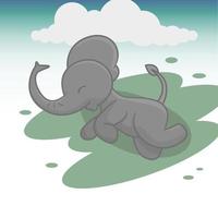 illustrazione vettoriale personaggio elefante buono per il prodotto per bambini