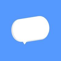 Icone del fumetto 3d. chat 3d realistica, conversazione, messenger, comunicazione, icona della bolla di dialogo. illustrazione vettoriale casella di chat quadrato, cerchio e rettangolo. banner, adesivo, tag, modello di badge.