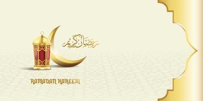 design di banner di saluto ramadan kareem per post sui social media e sito Web.
