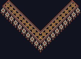 scollatura etnica, geometrica, tribale, orientale, tradizionale, collana per donna alla moda vettore