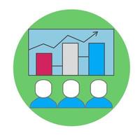 illustrazione grafica vettoriale dell'efficienza del team. adatto per l'icona aziendale o aziendale