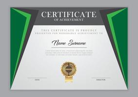 modello di certificato in stile moderno vettore