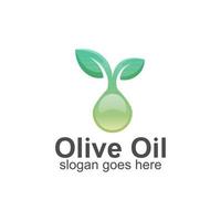 modello vettoriale di progettazione del logo sfumato di olio d'oliva