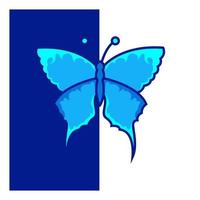 vettore di disegno del logo della mascotte della farfalla