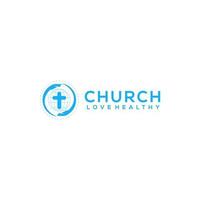 vettore di progettazione del logo della chiesa