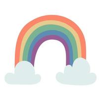 Arcobaleno. icone primaverili disegnate a mano. vettore