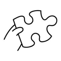 puzzle. icona di doodle disegnato a mano. vettore