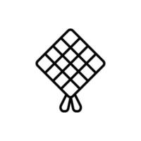 questa è l'icona di ketupat vettore
