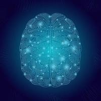 collegamento moderno del cervello umano astratto connesso vettore