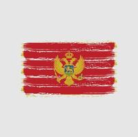 pennellate della bandiera del montenegro. bandiera nazionale vettore