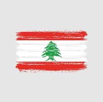 pennellate bandiera libano. bandiera nazionale vettore