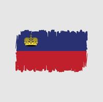 pennellate di bandiera del Liechtenstein. bandiera nazionale vettore