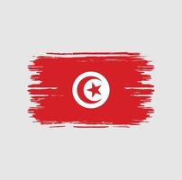 pennello bandiera tunisia. bandiera nazionale vettore