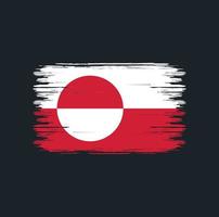 pennello bandiera della Groenlandia. bandiera nazionale vettore