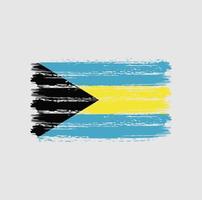 pennellate di bandiera delle Bahamas. bandiera nazionale vettore
