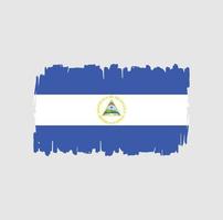 pennellate di bandiera del nicaragua. bandiera nazionale vettore