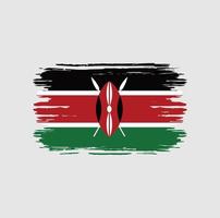 pennello bandiera kenya. bandiera nazionale vettore