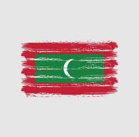 pennellate bandiera maldive. bandiera nazionale vettore