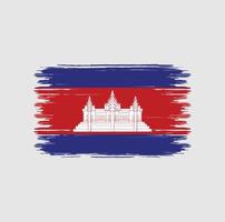 pennello bandiera cambogiana. bandiera nazionale vettore