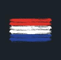 pennellate di bandiera dei Paesi Bassi. bandiera nazionale vettore