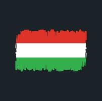 pennellate di bandiera dell'ungheria. bandiera nazionale vettore
