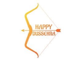 Festival felice di Dussehra della decorazione dell&#39;India con l&#39;arco e la priorità bassa della freccia vettore