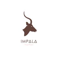 Logotipo Impala stilizzato artistico. vettore