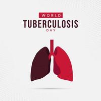 sensibilizzazione della giornata mondiale sulla tubercolosi sul design della tubercolosi vettore