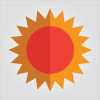 grafico astratto dell'icona del sole giallo arancio vettore