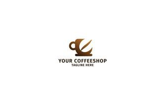 modello di logo della caffetteria vettore