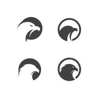 vettore del logo dell'aquila, illustrazione del modello dell'icona dell'aquila creativa