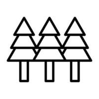 icona della linea degli alberi vettore